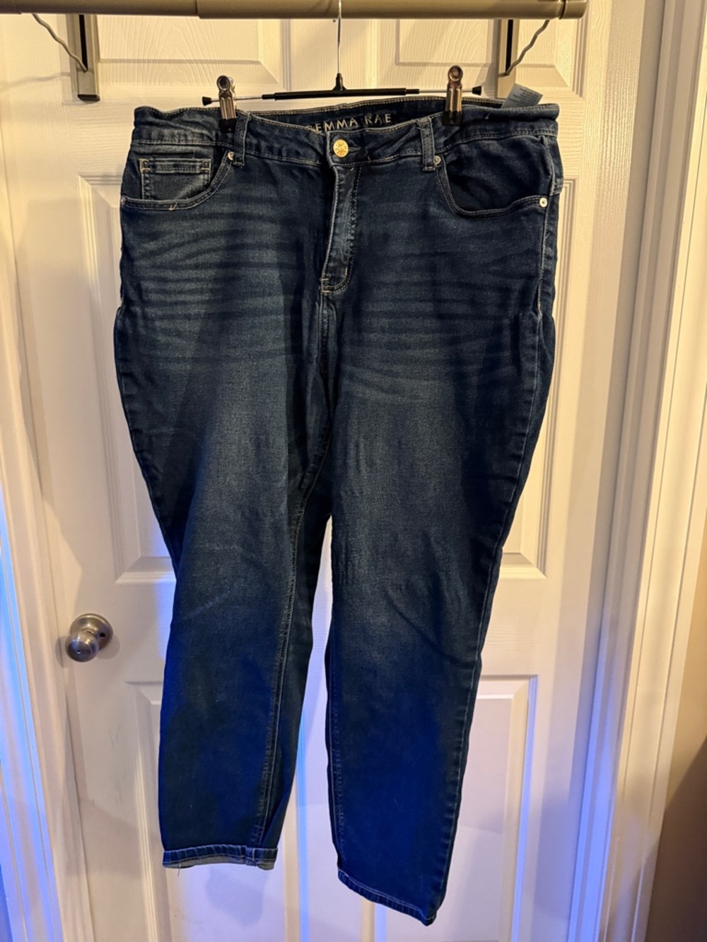 Emma Rae Women's Dark Indigo Ankle Jeans